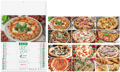 Calendari adatti a promozioni  legate al mondo della pizza