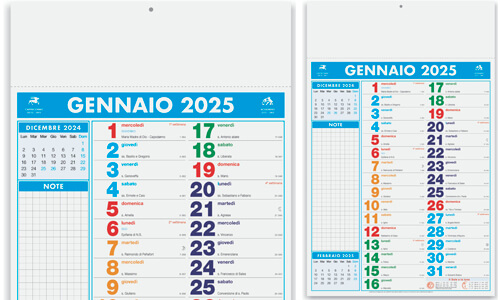 Calendario Multicolor notes Personalizzali con il tuo logo