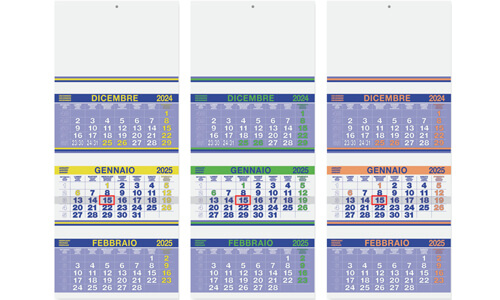 Calendari Murali trittici Trimestrali