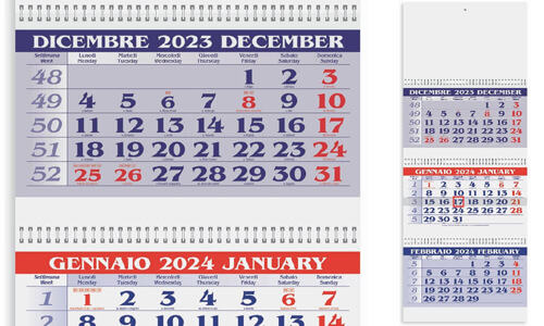Calendari Trittici personalizzabili con la tua Grafica aziendale