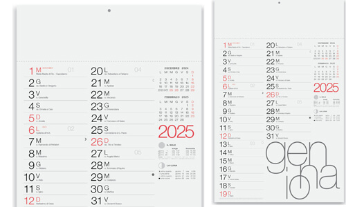 Calendari Murali tipo olandese impaginazione in stile Moderno