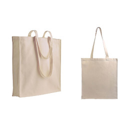 Shopper con soffietto ecru - serie Top