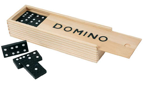 Gioco del domino con scatola personalizzata