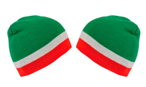 Cappellino zuccotto - grafica tricolore italiano