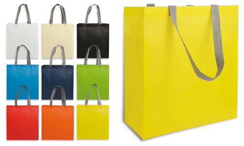 Shopper tnt laminato manici grigi Mini