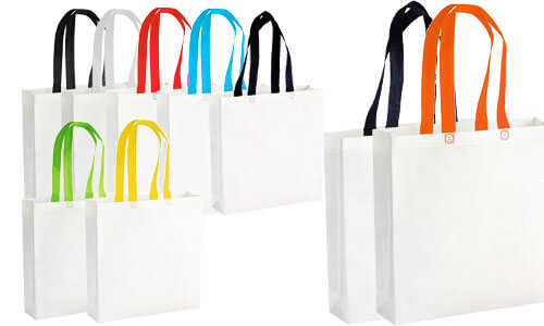 Shopper TNT laminata corpo bianco