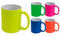 Tazza ceramica in colori fluo 