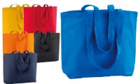 Shopper cotone soffietto alla base