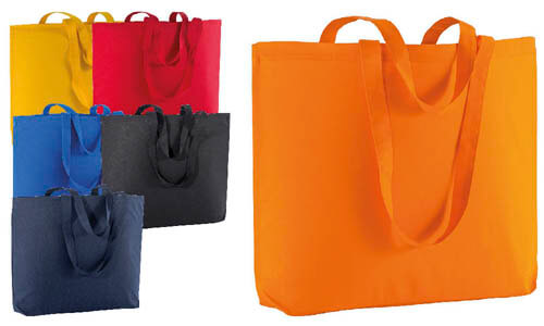 Shopper cotone serie Big con soffietto alla base