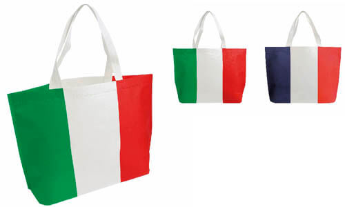 Borsa shopper TNT tricolore verde bianco rosso