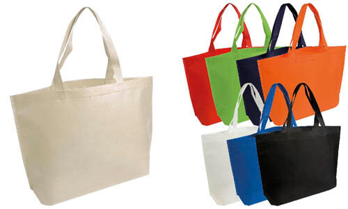 Shopper soffietto alla base manico lungo