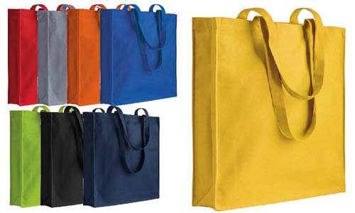 Shopper cotone  con soffietto 180 gr.