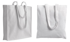 Shopper cotone 180 gr manici lunghi e soffietto Shopper cotone 180 gr manici lunghi e soffietto