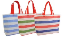 Borsa shopper tnt righe colorate