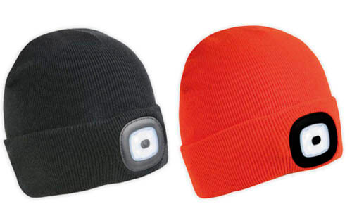 Cappellino con luce integrata personalizzabile in serigrafia