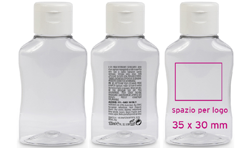 Gel mani igienizzante made in Italy 100 ml personalizzabili