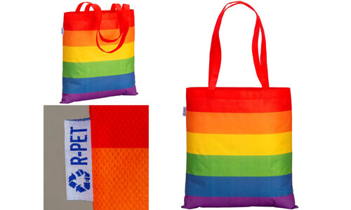 Shopper arcobaleno in R-pet Personalizzali con il tuo logo