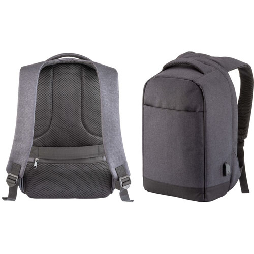 Miquelrius Zaino Computer 13L - Antifurto RFID, Idrorepellente, Con Tasca Per Notebook 16 Pollici E Tablet, Nero