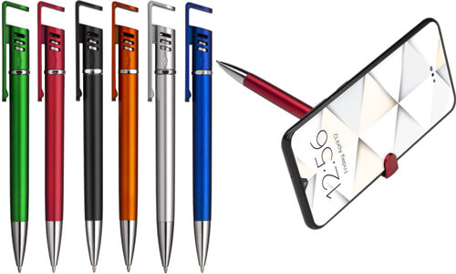Penna con stand porta cellulare Personalizzale con il tuo logo