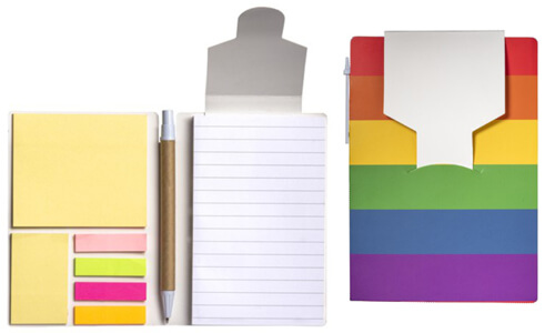 Block notes, copertina arcobaleno personalizzabili