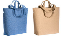 Shopper con soffietto alla base cotone riciclato 280 gr