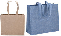 Shopper in cotone riciclato interno laminato 120 gr