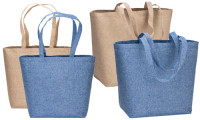Shopper in cotone riciclato interno laminato 120 gr