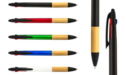 Penna a scatto con 3 refill personalizzabili