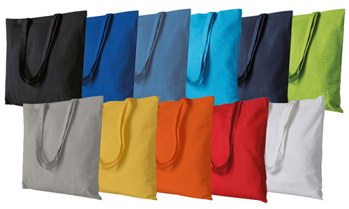 Borsa tinta unita cotone riciclato 140 gr personalizzabile col tuo logo 