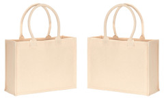 Borsa shopper cotone riciclato laminato 300 gr