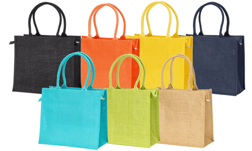 Borsa in juta manici cotone personalizzabile col tuo logo