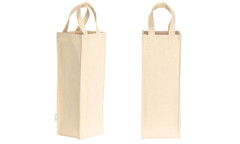 Borsa porta bottiglia cotone riciclato 250 gr Borsa porta bottiglia cotone riciclato 250 gr