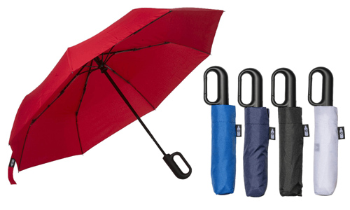 Ombrello R-PET automatico manico moschettone Personalizzabile con il tuo logo Ombrello R-PET automatico manico moschettone Personalizzabile con il tuo logo