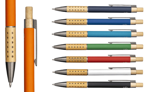 Penna a scatto alluminio riciclato personalizzabile Penna a scatto alluminio riciclato personalizzabile