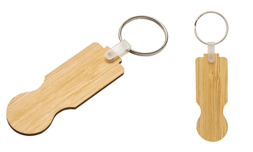 Portachiavi gettone bambù Promozionali