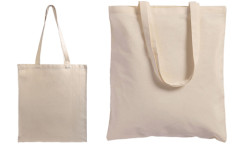 Shopper Soffietto cotone riciclato da 220 g/m2