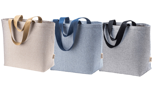 Borsa in cotone con manici lunghi colorati e soffietto Personalizzali con il tuo logo