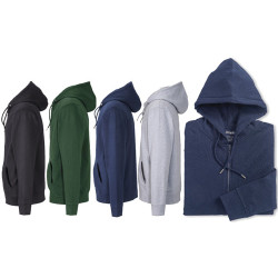 Felpa con full zip Tessuto Rigenerato Felpa con full zip Tessuto Rigenerato