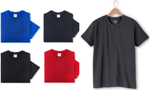 T-shirt tubolare colorata in cotone biologico personalizzabili