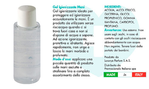 Realizza i Gel igienizzante 43 ml Promozionali