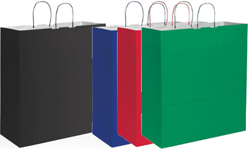 Shopper kraft bianca 36x41x12 Stampa il tuo logo