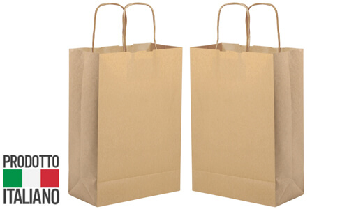 Shopper in carta naturale 28x39x10 promozionali