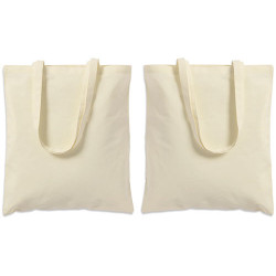 Shopper ecru con manico lungo 220 gr