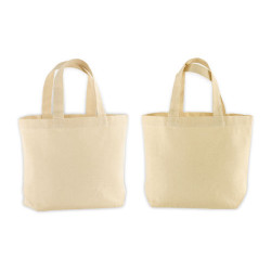 Borsa cotone base con soffietto manico corto Borsa cotone base con soffietto manico corto