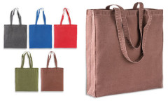 Borsa cotone con manico lungo 220 gr/m2 Stonewashed