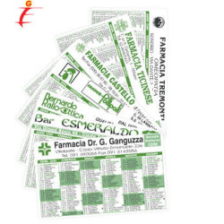 Calendari tascabili in Plastica satinata Calendari tascabili in Plastica satinata