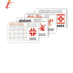 Calendari tascabili con indicatore dei turni in cartoncino plastificato. Calendari tascabili con indicatore dei turni in cartoncino plastificato.