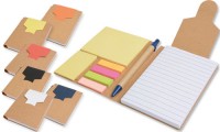 Block notes in carta riciclata e foglietti adesivi