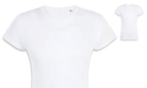 Magliette donna in poliestere, adatta per stampa a sublimazione