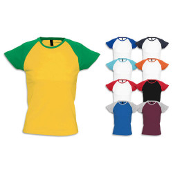 T-Shirt donna bicolore, Baseball T-Shirt donna bicolore, Baseball